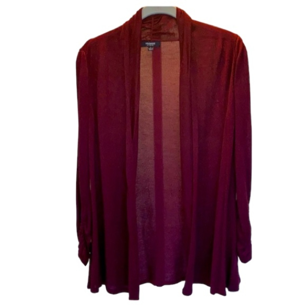 Premise Studio Burgundy Shawl Collar Cardigan Sz S